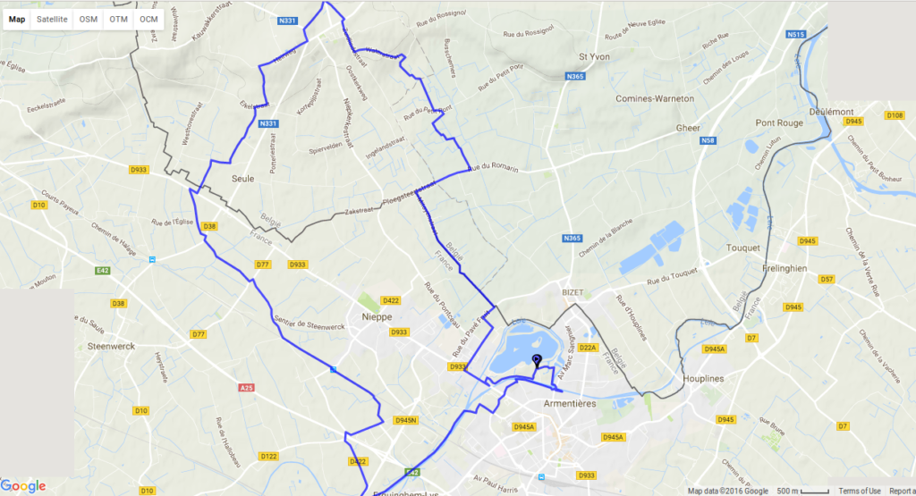 Le parcours de 25KM. Il y en a un de 50, pour les durs à cuire